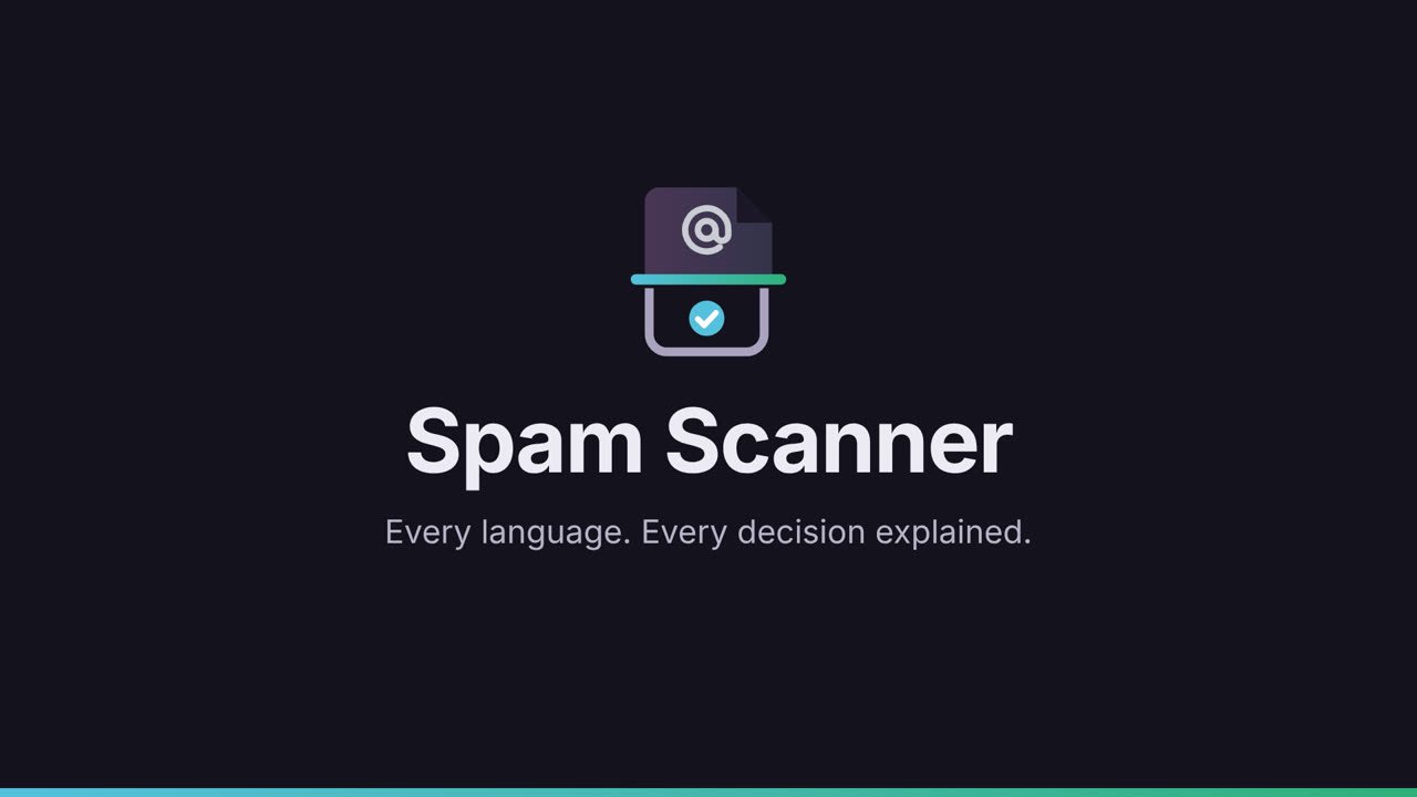 Úvodní snímek videa: logo Spam Scanneru.